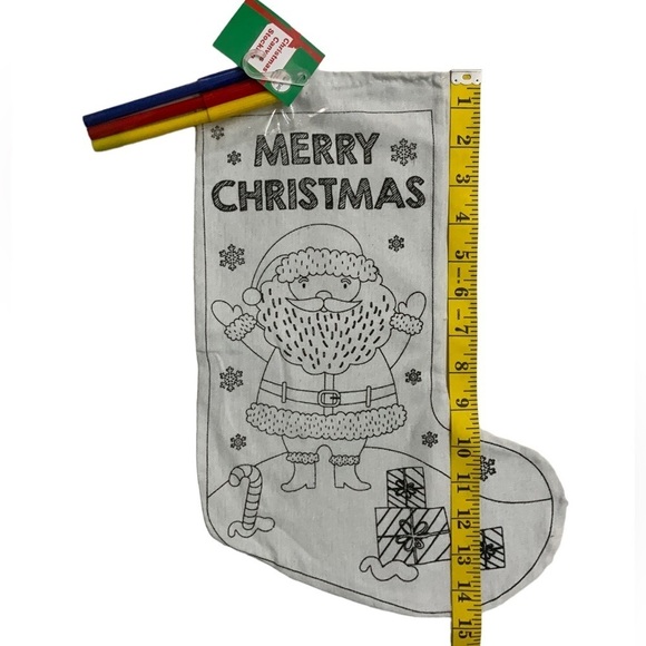 Christmas Stocking Color Your Own Canvas Fabric Stocking With Markers 15 inches - Picture 6 of 11